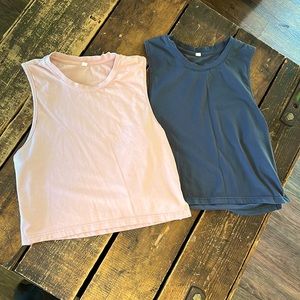 Athletic crop muscle tank